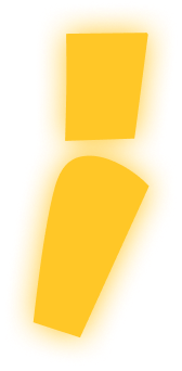 A single bright yellow, abstract, slightly irregular vertical shape with soft, blurred edges on a transparent background.