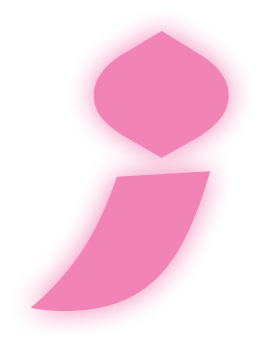 A simple, solid pink shape resembling a thick, curved line with a rounded top and tapered bottom, set against a transparent background.