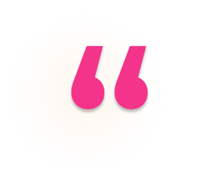 Large, bold pink quotation marks on a light gray background, centered in the image, symbolizing the concept of a quote or quotation.